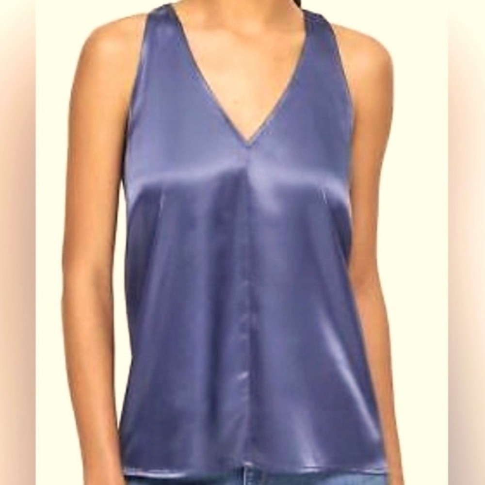 LOFT Ann Taylor Satin Sleeveless v-neck Tank